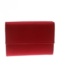 Pre Owned Prada Red Tessuto Nylon Wallet