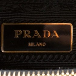 Pre Owned Prada Black Saffiano Lux Leather Open Promenade Top Handle Bag