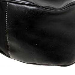 Pre Owned Prada Black Tessuto Moon Shoulder Bag