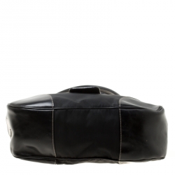 Pre Owned Prada Black Tessuto Moon Shoulder Bag