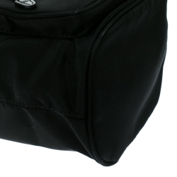 Pre Owned Prada Black Vela Drawstring Shoulder Bag