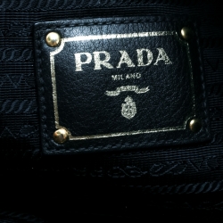 Pre Owned Prada Black Nylon and Leather Tote