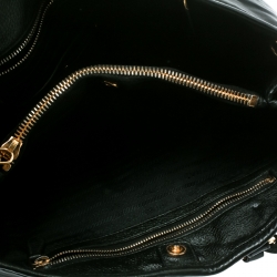 Pre Owned Prada Black Nylon and Leather Tote