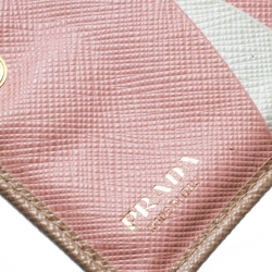 Pre Owned Prada Light Brown Saffiano Lux Leather Bifold Wallet