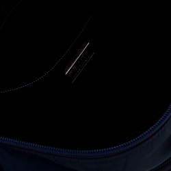 Pre Owned Prada Blue Nylon Messenger Bag