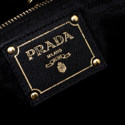 Pre Owned Prada Black Tessuto Nylon Top Handle Shoulder Bag