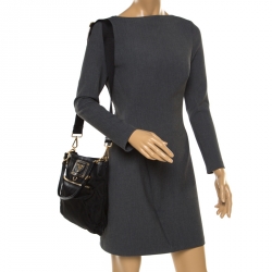 Pre Owned Prada Black Tessuto Nylon Top Handle Shoulder Bag
