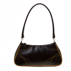 Prada Gold Broccato Corda CL Shoulder Bag With Chain Prada