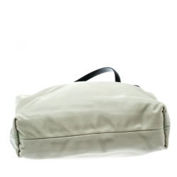 Pre Owned Prada Off-White Tessuto Nylon tote