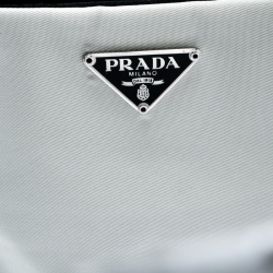 Pre Owned Prada Off-White Tessuto Nylon tote