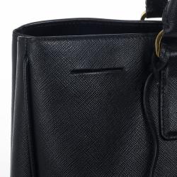 مملوكة مسبقًا Prada Black Saffiano Lux Tote Bag