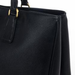 مملوكة مسبقًا Prada Black Saffiano Lux Tote Bag