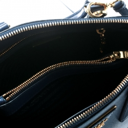 Pre Owned Prada Blue Saffiano Lux Leather Small Promenade Crossbody Bag