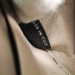 Pre Owned Prada Beige Gaufre Nappa Leather Zip Around Wallet