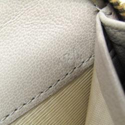 Pre Owned Prada Beige Gaufre Nappa Leather Zip Around Wallet