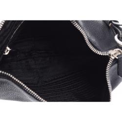 Pre Owned Prada Black Vitello Daino Leather Shoulder Bag 