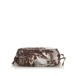 Pre Owned Prada Gray Printed Nylon Tote Bag