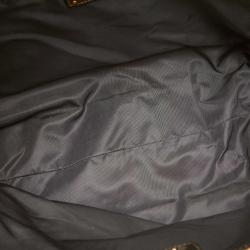 Pre Owned Prada Gray Printed Nylon Tote Bag