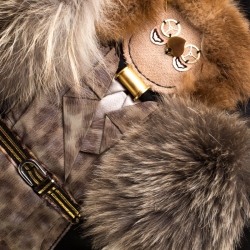 Pre Owned Prada Black Robot Nylon Shopper Tote