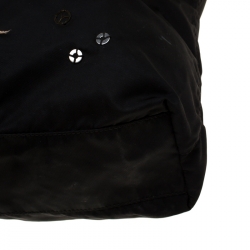 Pre Owned Prada Black Robot Nylon Shopper Tote