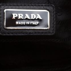 Pre Owned Prada Pink And Black Leather Bow Crossbody Bag
