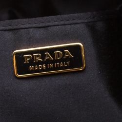 Pre Owned Prada Black Multi Tone Sequined Clutch