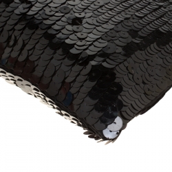 Pre Owned Prada Black Multi Tone Sequined Clutch