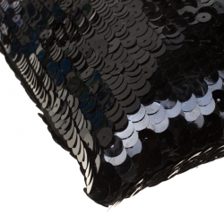 Pre Owned Prada Black Multi Tone Sequined Clutch