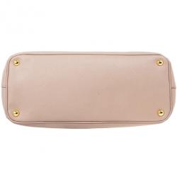 مملوكة مسبقًا Prada Pink Cammeo Saffiano Lux Double-Zip Tote Bag