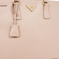 مملوكة مسبقًا Prada Pink Cammeo Saffiano Lux Double-Zip Tote Bag