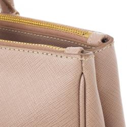 مملوكة مسبقًا Prada Pink Cammeo Saffiano Lux Double-Zip Tote Bag