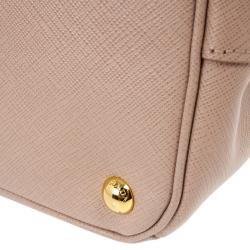مملوكة مسبقًا Prada Pink Cammeo Saffiano Lux Double-Zip Tote Bag