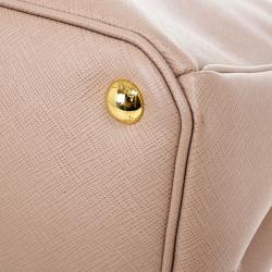 مملوكة مسبقًا Prada Pink Cammeo Saffiano Lux Double-Zip Tote Bag