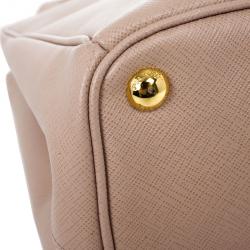 مملوكة مسبقًا Prada Pink Cammeo Saffiano Lux Double-Zip Tote Bag