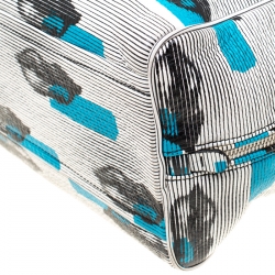 Pre Owned Prada Daino Leather Saint Lip Bauletto Bag