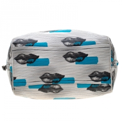 Pre Owned Prada Daino Leather Saint Lip Bauletto Bag