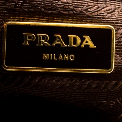 Pre Owned Prada Grey Saffiano Lux Leather Large Gardener's Tote