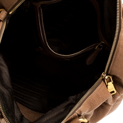 Pre Owned Prada Brown Leather Satchel