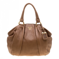 Pre Owned Prada Brown Leather Satchel