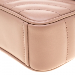 Pre Owned Prada Dark Beige Diagramme Leather Flap Crossbody Bag 