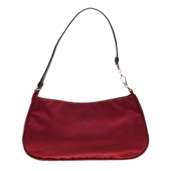Pre Owned Prada Red Nylon Shoulder Bag