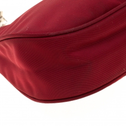 Pre Owned Prada Red Nylon Shoulder Bag
