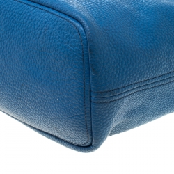 Pre Owned Prada Blue Leather Cervo Hobo