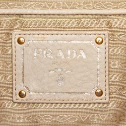 Pre Owned Prada Brown Vitello Daino Leather Tote Bag