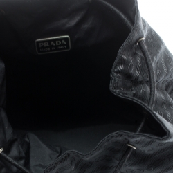 Pre Owned Prada Black Nylon Bucket Pouch