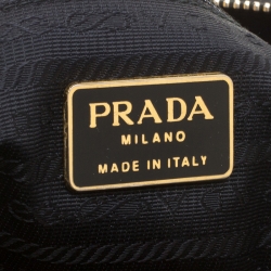 Pre Owned Prada Black Quilted Nylon Chain Tote