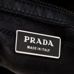 Pre Owned Prada Black Gaufre Nylon Tote