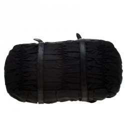 Pre Owned Prada Black Gaufre Nylon Tote