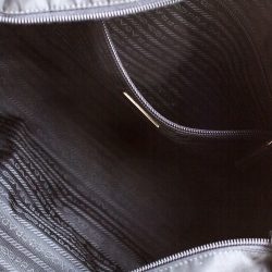 Pre Owned Prada Black Nylon Braided Handle Tote