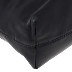 مملوكة مسبقًا Prada Vitello Daino Black Soft Calfskin Shopping Tote